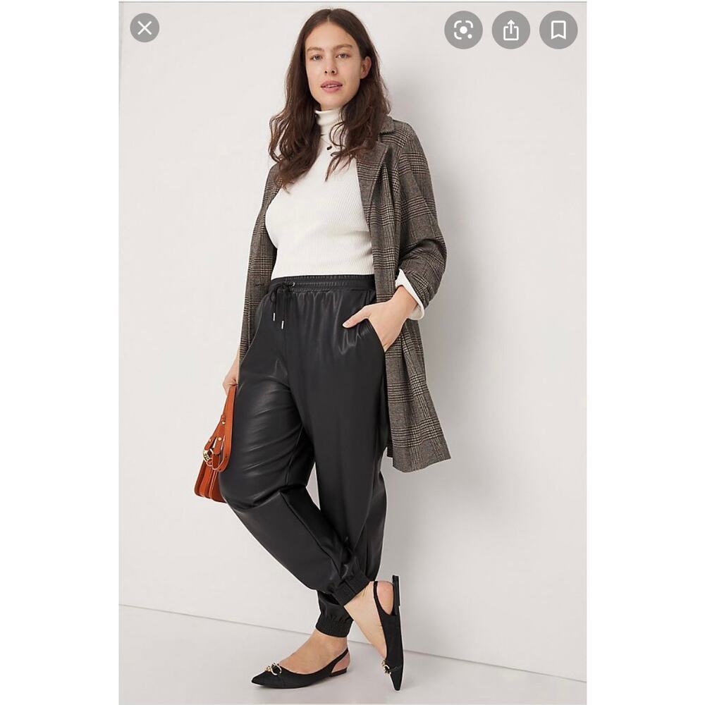 Avec Les Filles Faisa Faux Leather Joggers
